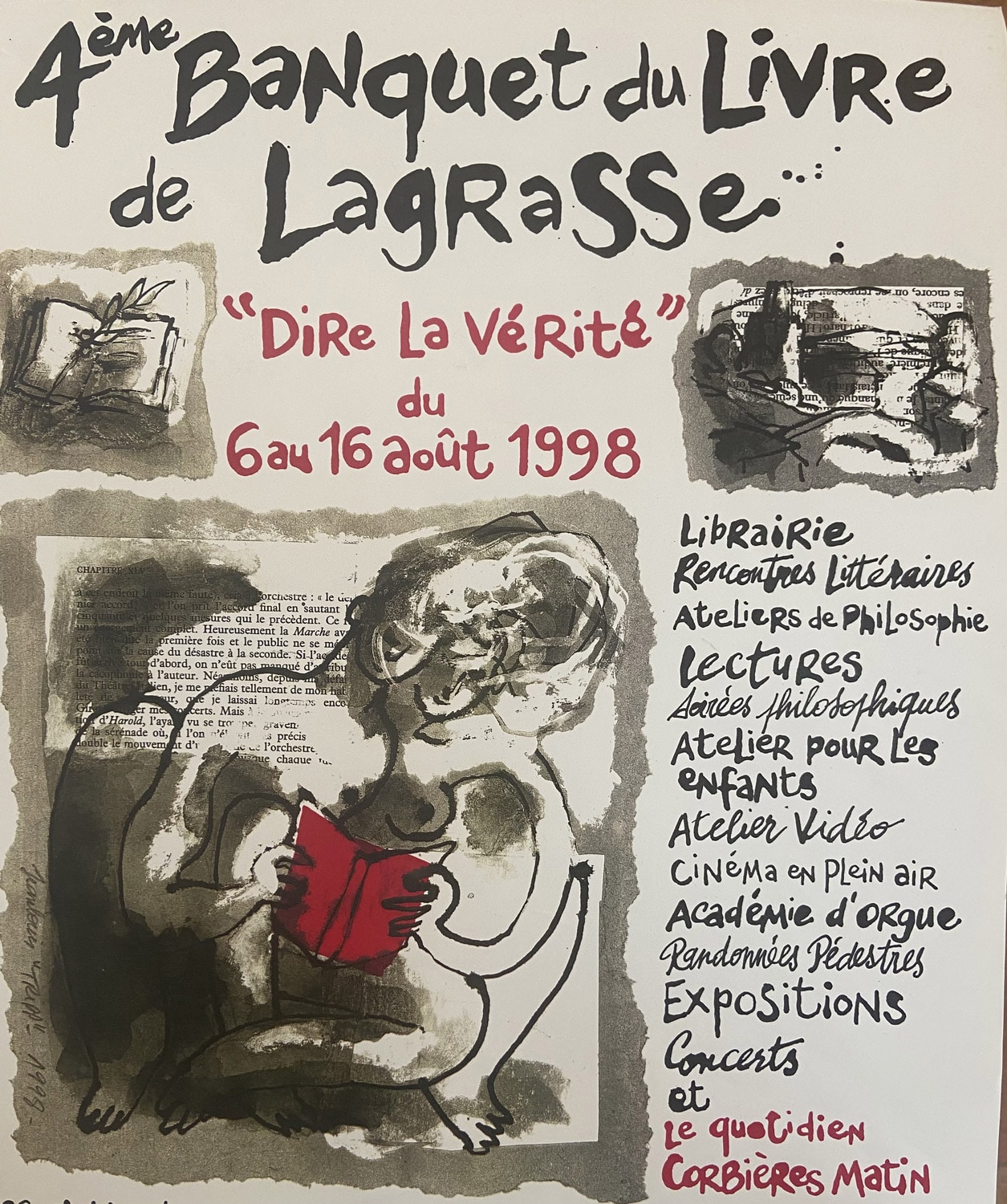 Affiche Banquet du livre d’été 1998 de Jean-Louis-Tripp et Jean-Claude Cagnat
