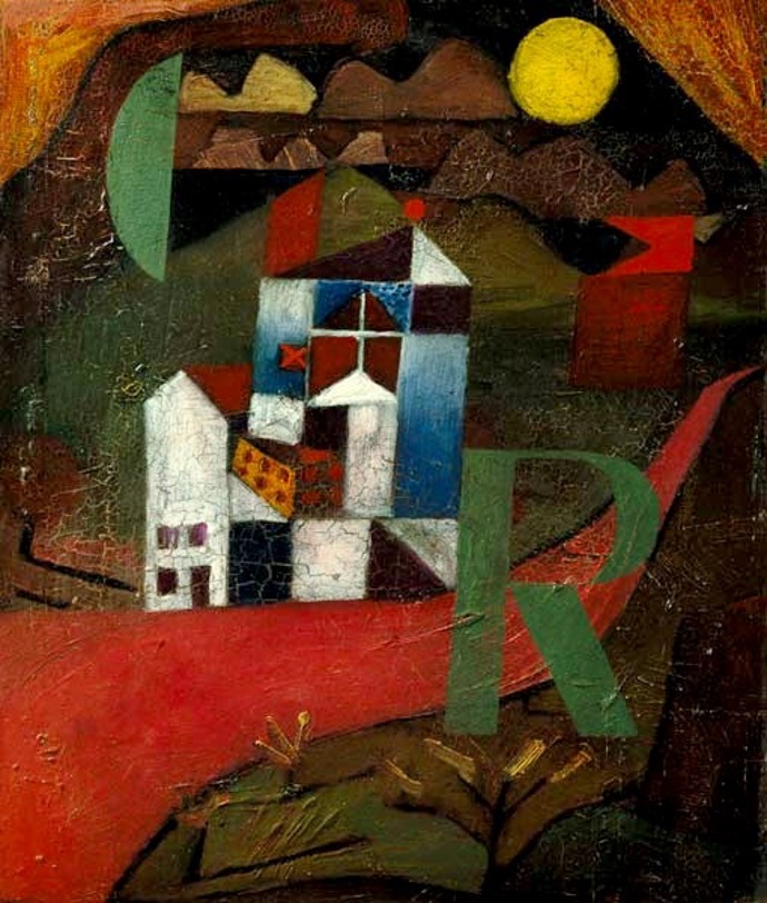 Paul Klee, Villa R, 1919, huile sur carton, Kunstmuseum, Bâle