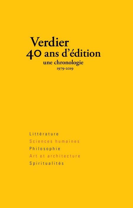 Verdier, 40 ans d’édition